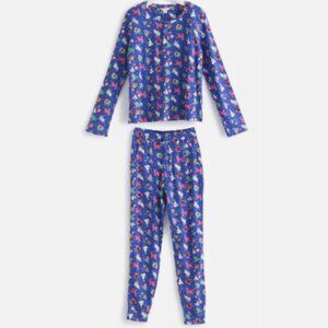 Vera Bradley Henley Pajama Set Catnip Christmas Blue 2X